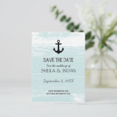 Grunge Nautical Save the Date Briefkaart (Staand voorkant)