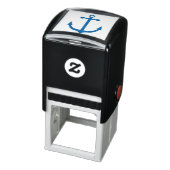 Grunge Navy Blauwe Zeeanker Zelfinkende Stempel (Product)
