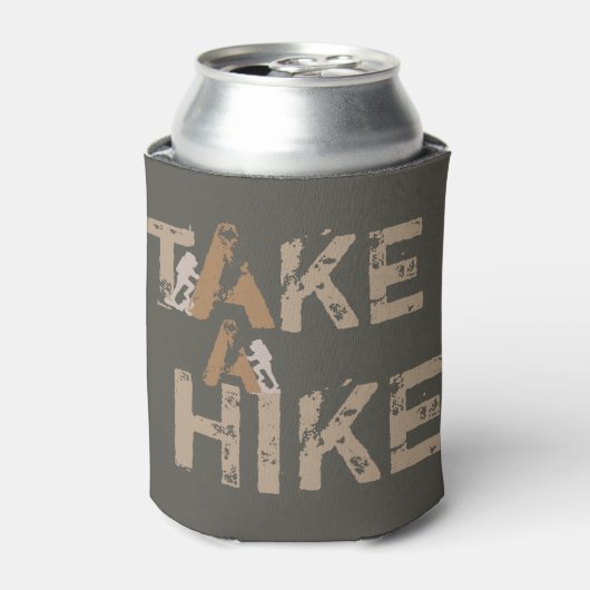 Grunge Neem een Hike Typografie Blikjeskoeler (Blikje Voorkant)