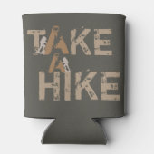 Grunge Neem een Hike Typografie Blikjeskoeler (Achterkant)