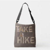 Grunge Neem een Hike Typografie Crossbody Tas (Voorkant)