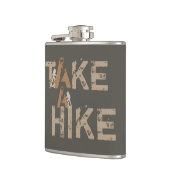 Grunge Neem een Hike Typografie Heupfles (Links)