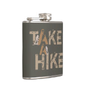 Grunge Neem een Hike Typografie Heupfles (Rechts)