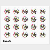 Grunge Neon Half Symbool Ronde Sticker (Vel)