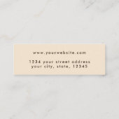 Grunge Neutrale Beige Regenboog Oorbel Display Mini Visitekaartje (Achterkant)