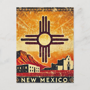 Grunge New Mexico Briefkaart