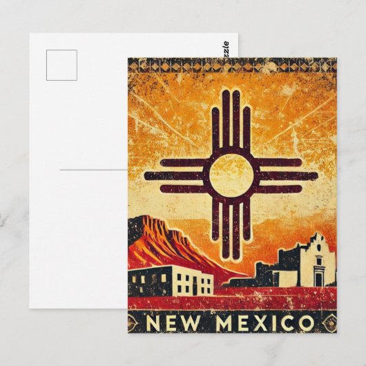 Grunge New Mexico Briefkaart (Voorkant / Achterkant)