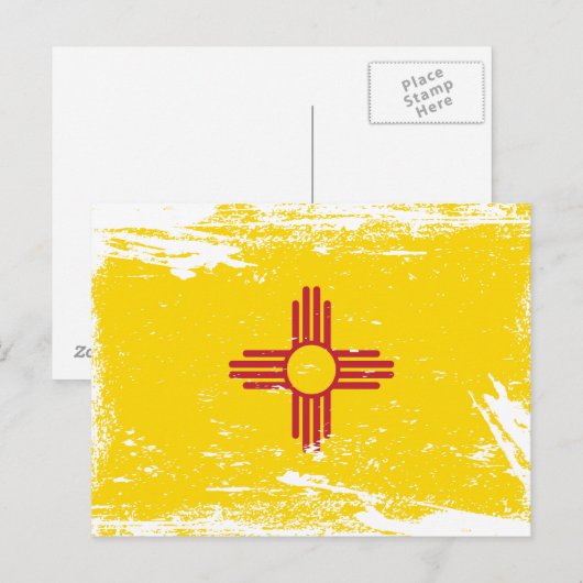 Grunge New Mexico Flag Briefkaart (Voorkant / Achterkant)