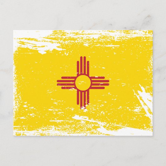 Grunge New Mexico Flag Briefkaart (Voorkant)