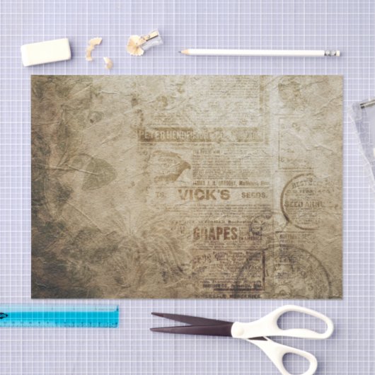 Grunge Newspapier Tissuepapier (Craft)