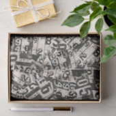 Grunge Nummers Decoupage Scrapbook Collage Gift Tissuepapier (Geschenk)