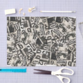 Grunge Nummers Decoupage Scrapbook Collage Gift Tissuepapier (Craft)