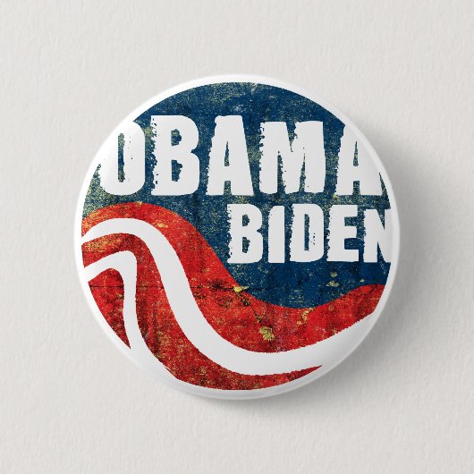Grunge Obama Biden Button (Voorkant)