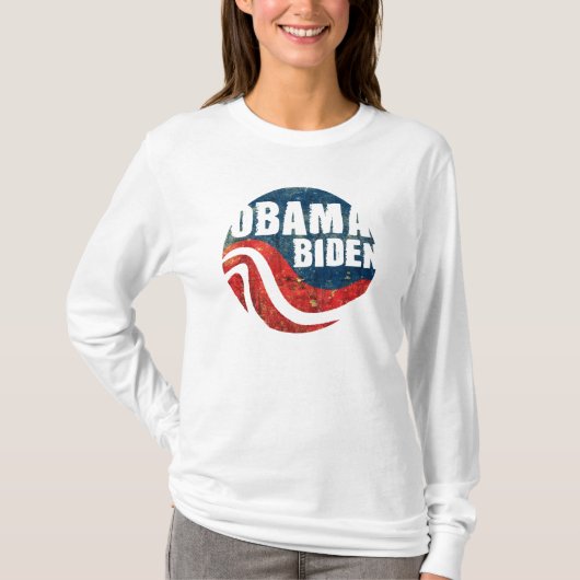 Grunge Obama Biden, T-shirt met lange hoes voor vr (Voorkant)