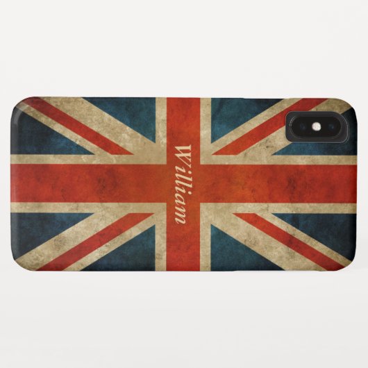 Grunge Old UK Flag - Great Britain Union Jack Case-Mate iPhone Case (Achterkant (horizontaal))