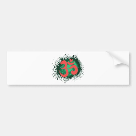 Grunge-OM Bumpersticker (Voorkant)