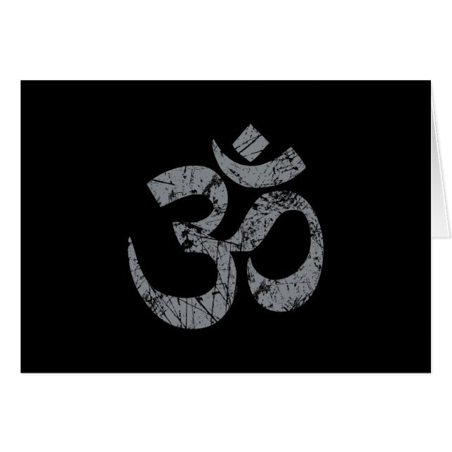Grunge OM Symbol Spiritualiteit Yoga (Voorkant Horizontaal)
