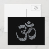 Grunge OM Symbol Spiritualiteit Yoga Briefkaart (Voorkant / Achterkant)