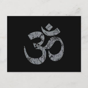 Grunge OM Symbol Spiritualiteit Yoga Briefkaart