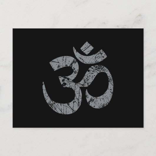 Grunge OM Symbol Spiritualiteit Yoga Briefkaart (Voorkant)