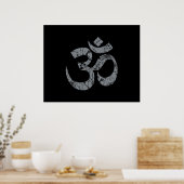 Grunge OM Symbol Spiritualiteit Yoga Poster (Keuken)