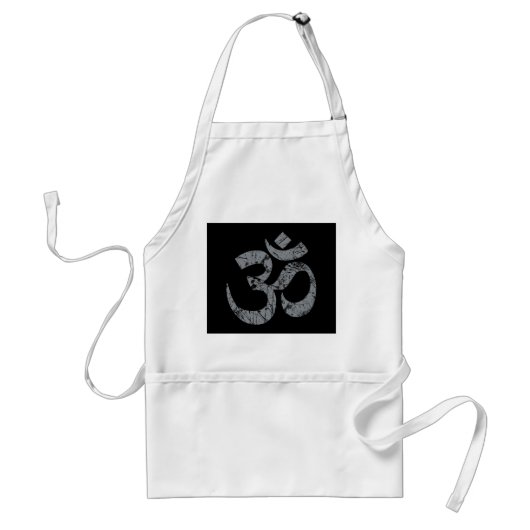 Grunge OM Symbol Spiritualiteit Yoga Standaard Schort (Voorkant)