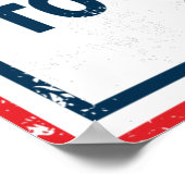 Grunge oom Sam 4 juli Poster Pug (Hoek)