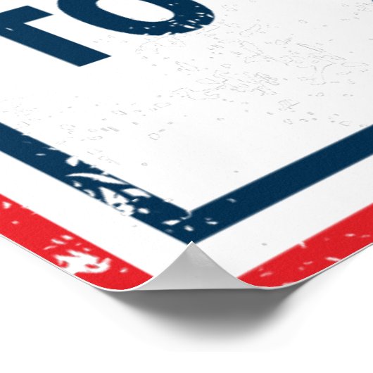 Grunge oom Sam 4 juli Poster Pug (Hoek)