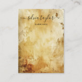 Grunge oude houten gouden oorbel display visitekaartje (Voorkant)