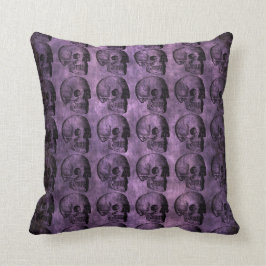 Grunge Paarse Skulls Mojo Pillow Kussen