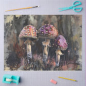 Grunge Paddenstoelen Illustratie Decoupage Tissuepapier (Craft)