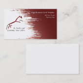 Grunge Paint Red Horse Logo Visitekaartje (Voorkant / Achterkant)