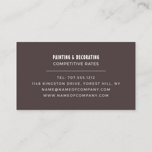 Grunge Painted Wall, schilder & decorator Visitekaartje (Achterkant)