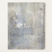 Grunge Painterly Blue Grey Planner (Achterkant)