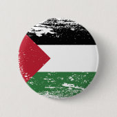 Grunge Palestine Flag Ronde Button 5,7 Cm (Voorkant)