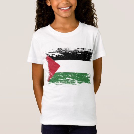 Grunge Palestine Flag T-shirt (Voorkant)