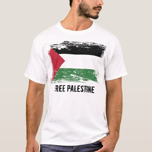 Grunge Palestine Flag T-shirt (Voorkant)