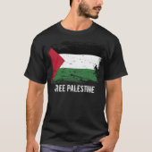 Grunge Palestine Flag T-shirt (Voorkant)
