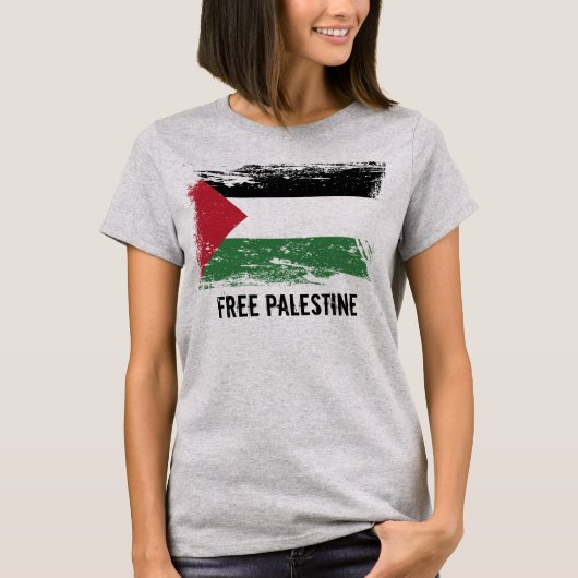 Grunge Palestine Flag T-shirt (Voorkant)
