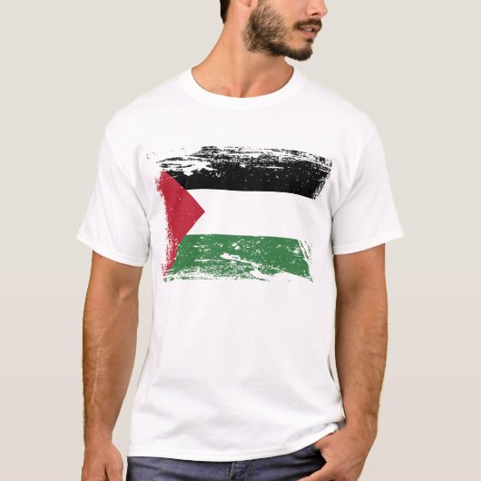 Grunge Palestine Flag T-shirt (Voorkant)