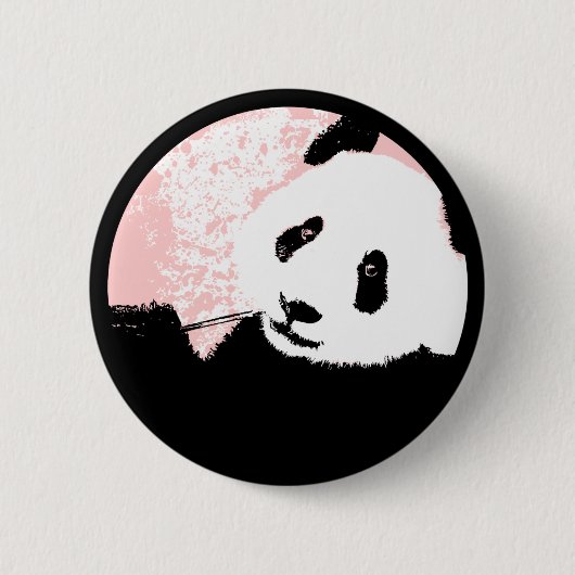 grunge panda. ronde button 5,7 cm (Voorkant)