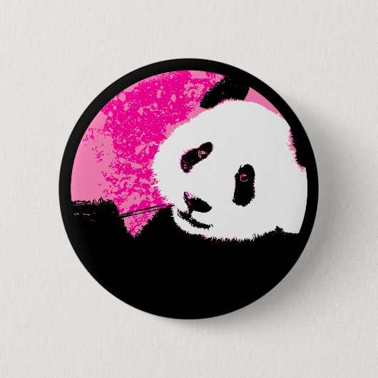 grunge panda. ronde button 5,7 cm (Voorkant)