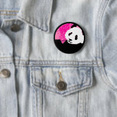 grunge panda. ronde button 5,7 cm (In situ)