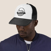 Grunge Papa Sinds 2013 Banner Cirkel Trucker Pet (In situ)