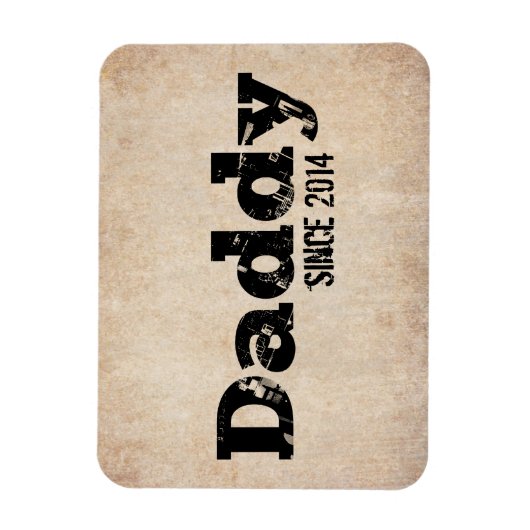 Grunge papa sinds 2014 magneet (Verticaal)