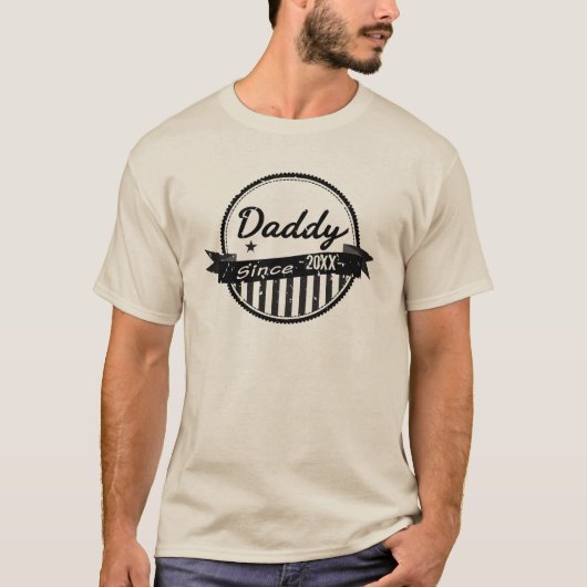 Grunge papa sinds jaar bannercyclus t-shirt (Voorkant)