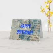 Grunge Paper, Happy Birthday! Kaart (Gele Bloem)