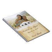Grunge Paper, White Anemone, Lace, Guest Book Notitieboek (Rechterzijde)