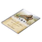 Grunge Paper, White Anemone, Lace, Guest Book Notitieboek (Linkerzijde)