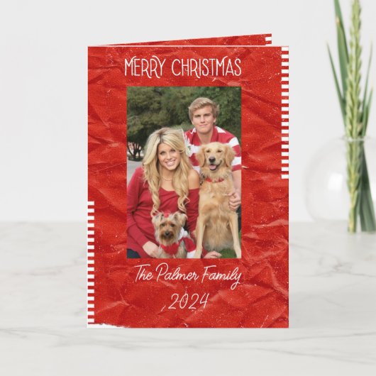 Grunge Papierontwerp Feestdagen Kaart (Voorkant)